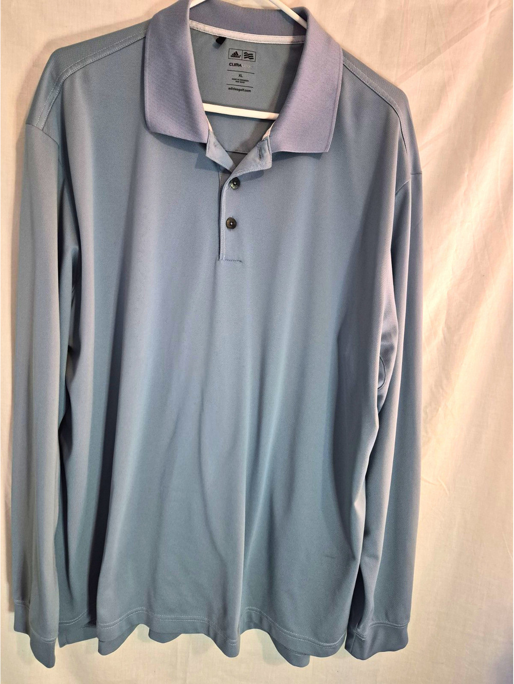 Adidas Climacool Men's XL Blue LS Polo Shirt XL